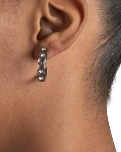 Lucite Crystal Hoop Earring- Dune