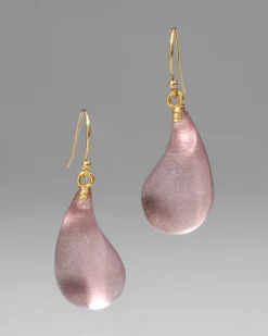 Lucite Dewdrop Earring- Dusty Rose