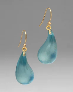 Lucite Dewdrop Earring- Metallic Sky