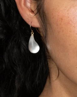 Lucite Dewdrop Earring- Silver