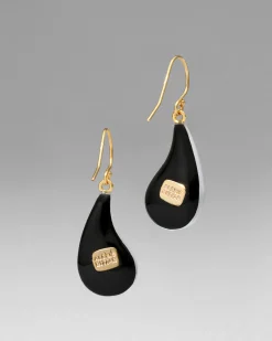 Lucite Dewdrop Earring- Steel Blue