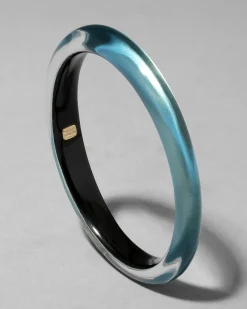 Lucite Skinny Bangle- Metallic Sky