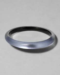 Lucite Skinny Bangle- Steel Blue