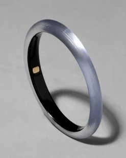 Lucite Skinny Bangle- Steel Blue