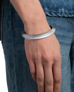 Lucite Skinny Bangle- White Opal