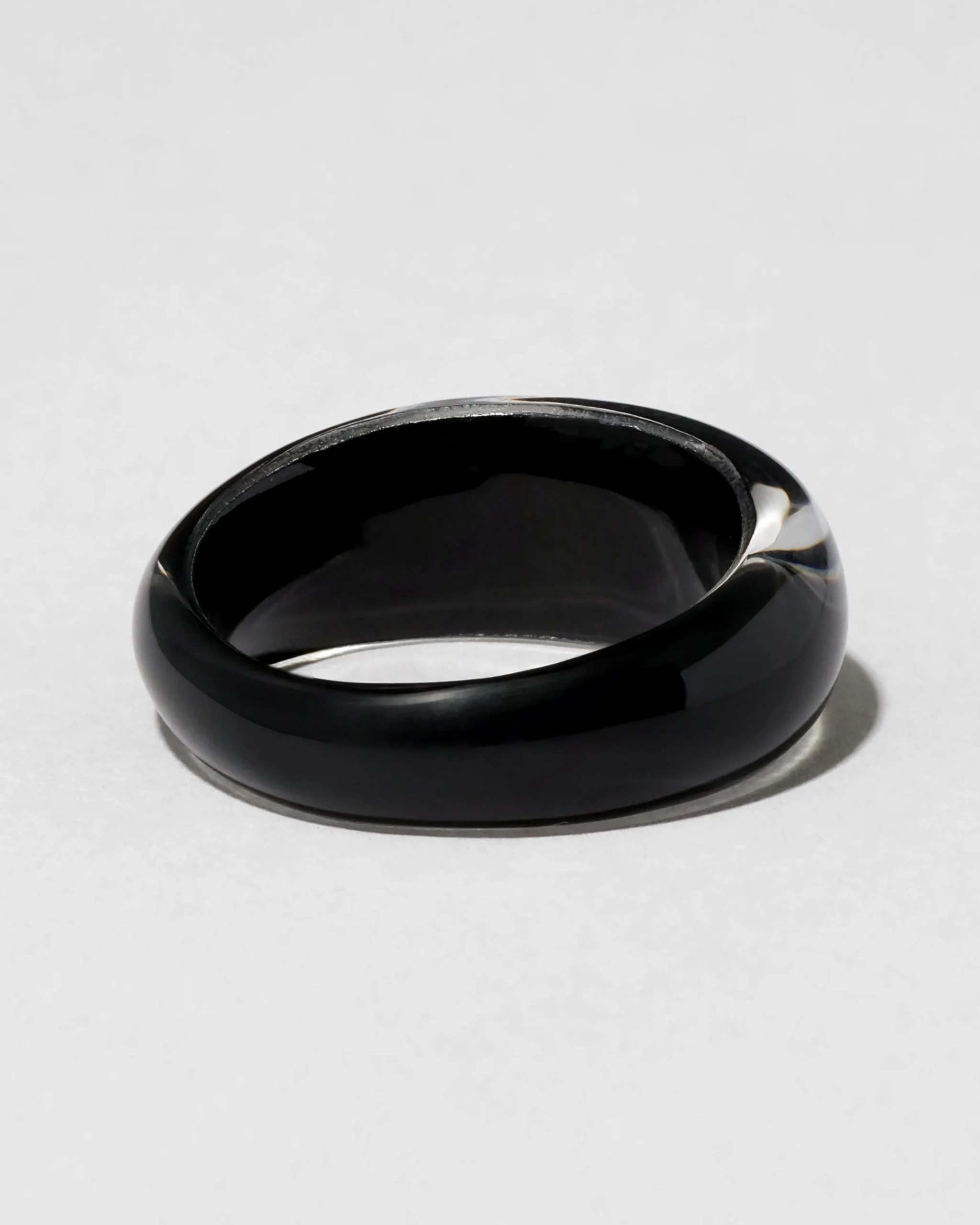 Lucite Tapered Ring- Onyx