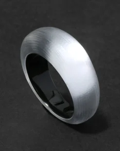 Lucite Tapered Ring- Silver
