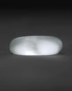 Lucite Tapered Ring- Silver