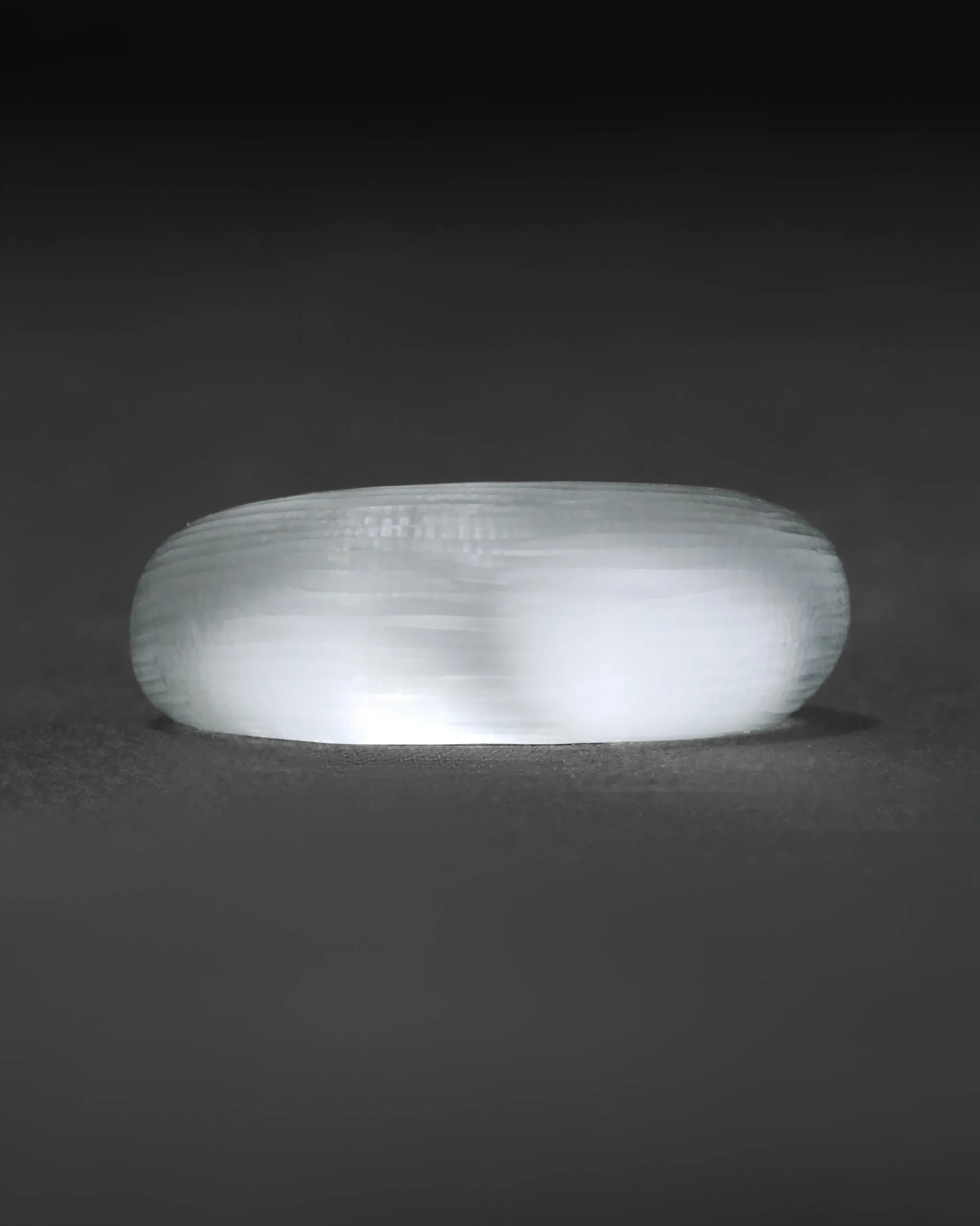 Lucite Tapered Ring- Silver