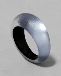 Lucite Tapered Ring- Steel Blue