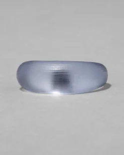Lucite Tapered Ring- Steel Blue