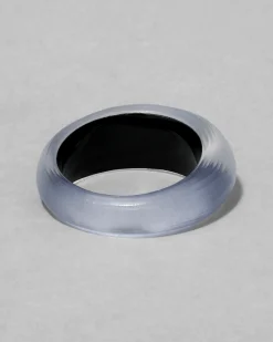 Lucite Tapered Ring- Steel Blue