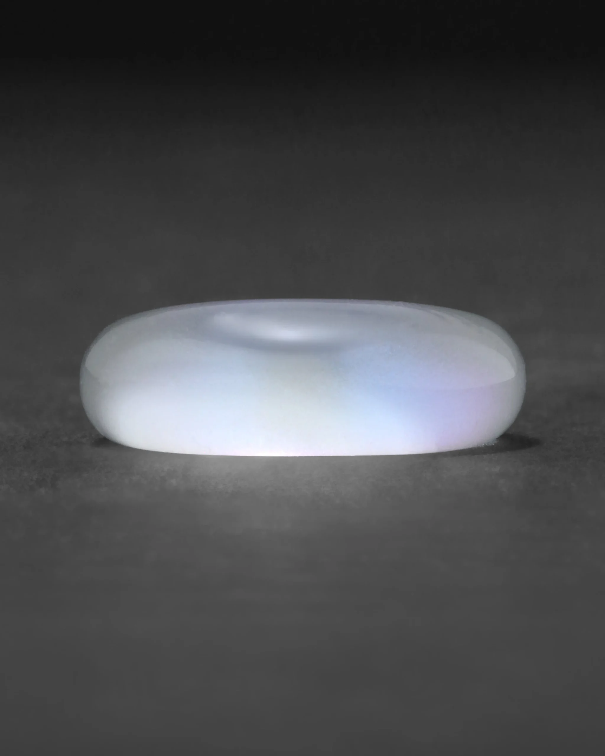 Lucite Tapered Ring- White Opal