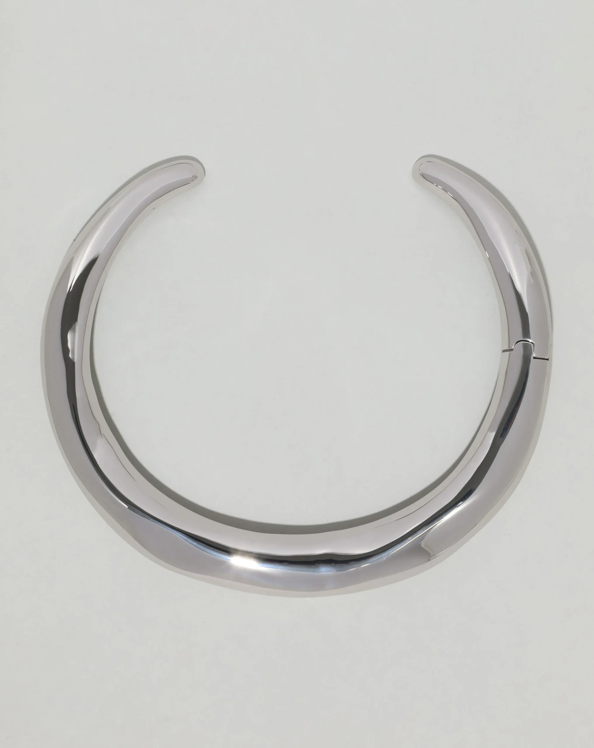 Metal Hinge Collar Necklace - Silver
