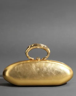 Molten Gold Bullet Minaudière- Gold