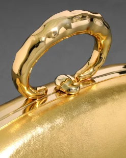 Molten Gold Bullet Minaudière- Gold