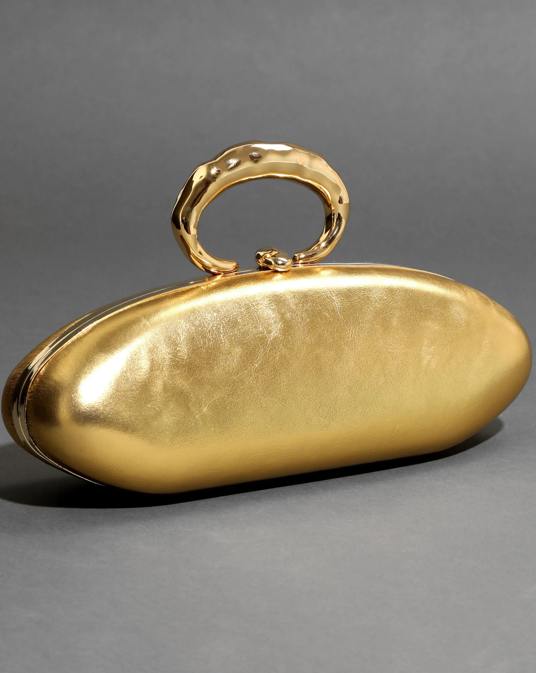 Molten Gold Bullet Minaudière- Gold