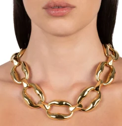Molten Gold Link Necklace
