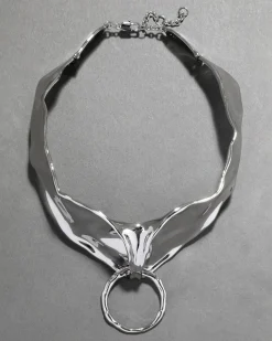 Molten Silver Bonded Collar Necklace