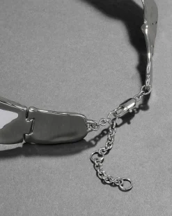 Molten Silver Bonded Collar Necklace