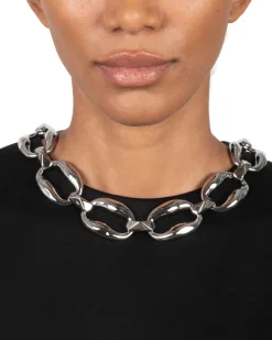 Molten Silver Link Necklace