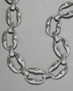 Molten Silver Link Necklace