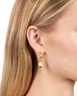 Perla Spear Drop Hoop Earring