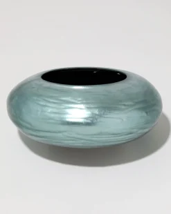 Puffy Lucite Bangle Bracelet- Teal Blue