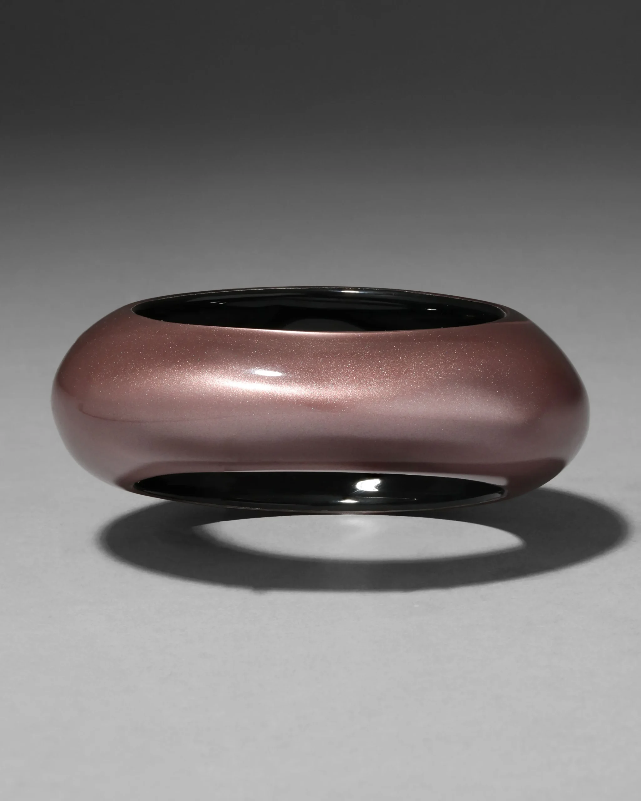 Puffy Lucite Tapered Bangle Bracelet- Dusty Rose