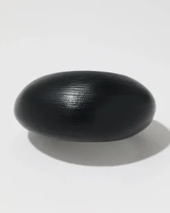 Puffy Lucite Tapered Bangle Bracelet- Black