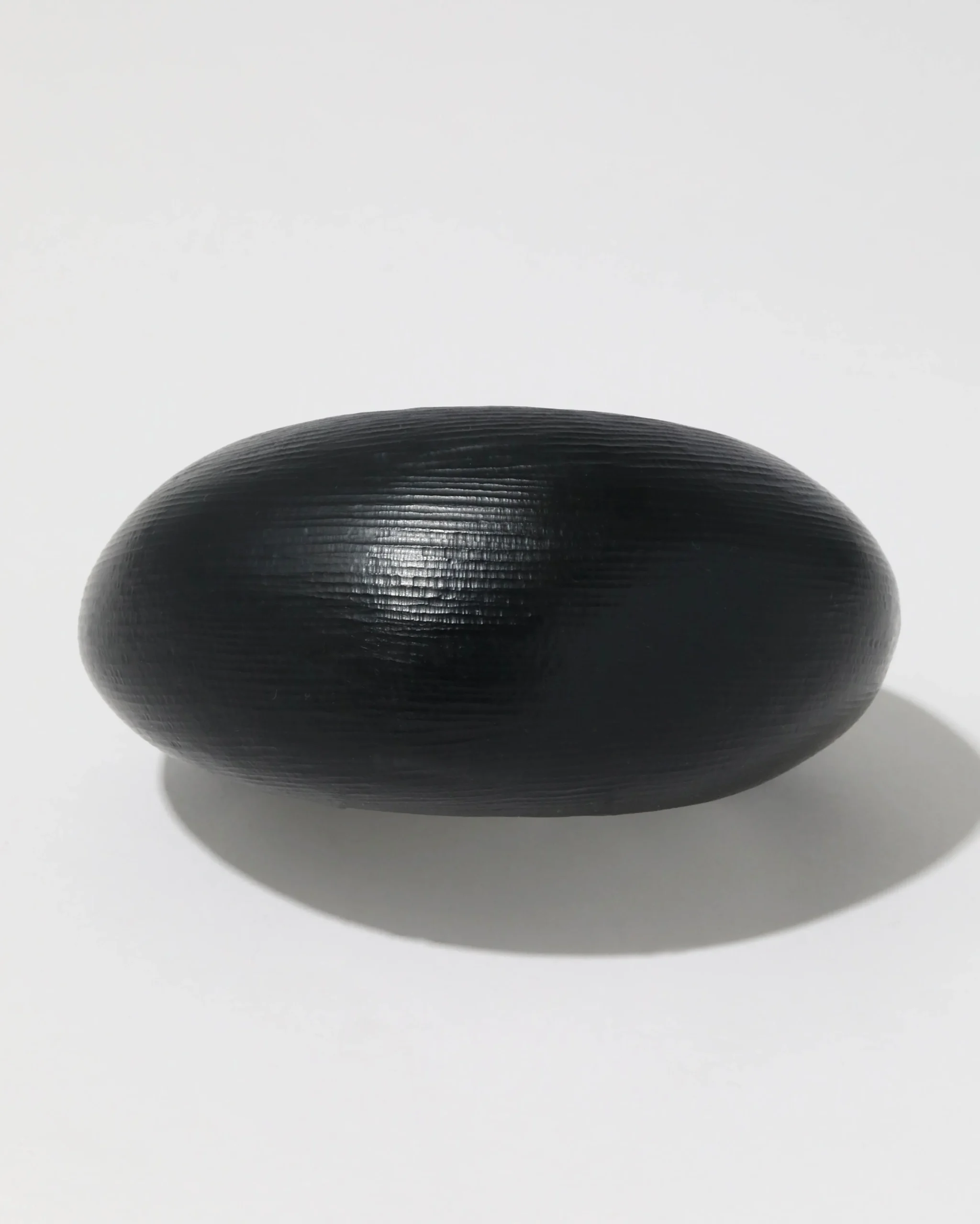 Puffy Lucite Tapered Bangle Bracelet- Black
