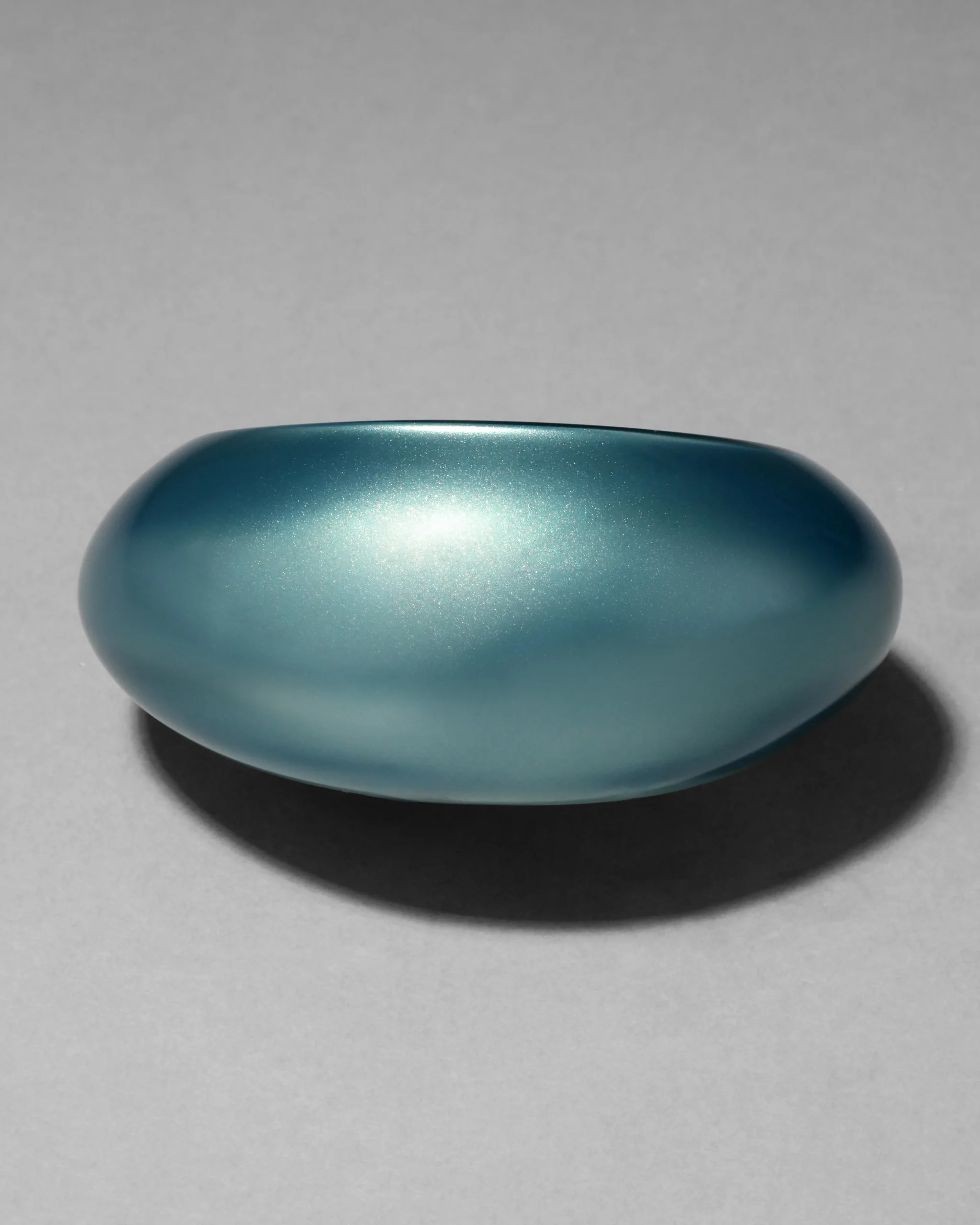 Puffy Lucite Tapered Bangle Bracelet- Metallic Sky