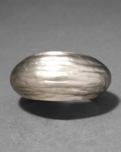 Puffy Lucite Tapered Bangle Bracelet- Warm Grey