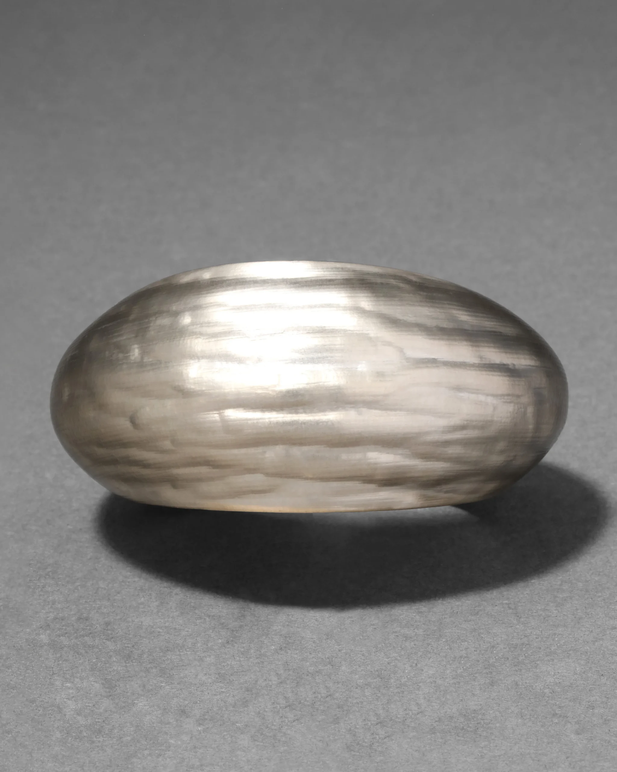 Puffy Lucite Tapered Bangle Bracelet- Warm Grey