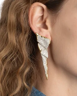 Solanales Crystal Cascade Post Earring