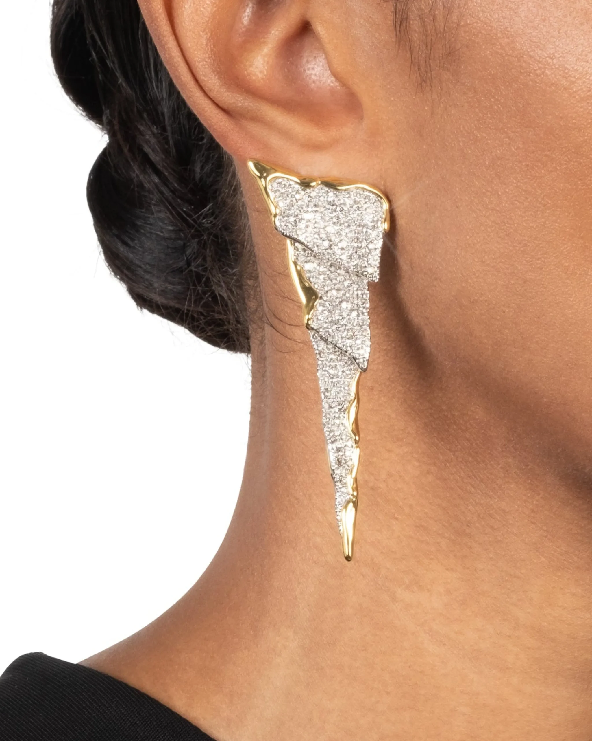 Solanales Crystal Cascade Post Earring