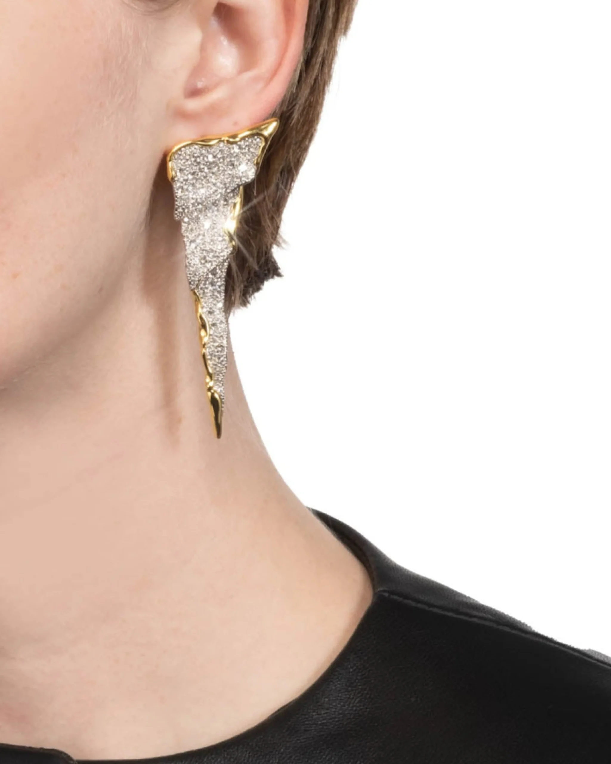 Solanales Crystal Cascade Post Earring