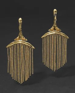Solanales Crystal Fringe Chandelier Earring