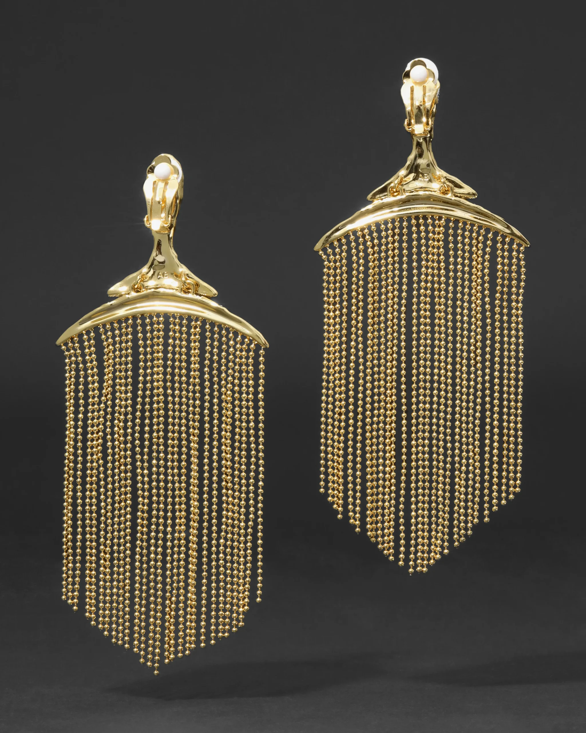 Solanales Crystal Large Fringe Chandelier Earring