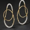 Solanales Crystal Large Orbit Earring