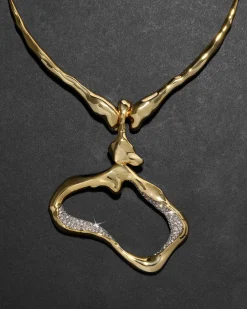 Solanales Crystal Modernist Collar Necklace