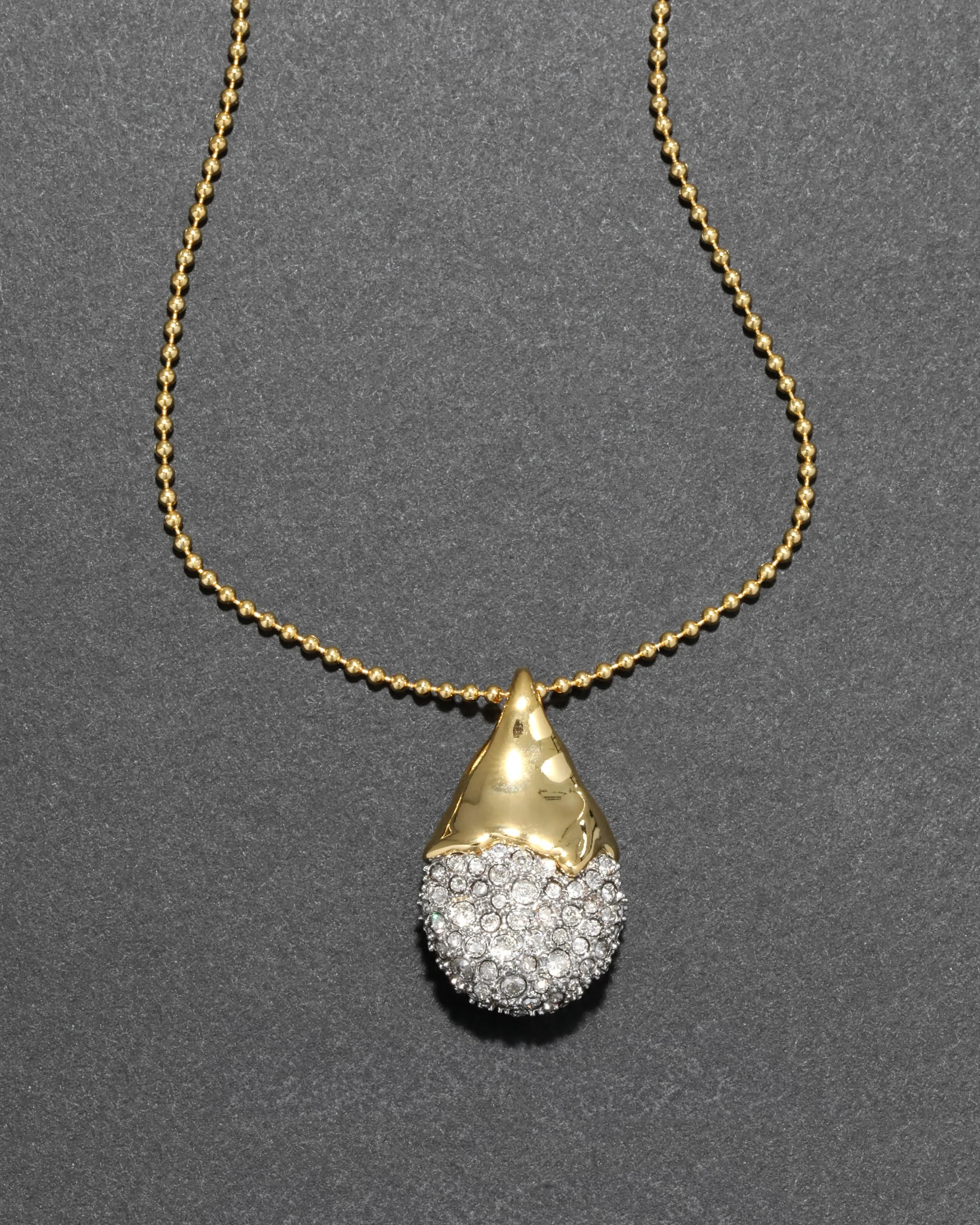 Solanales Crystal Pavé Teardrop Necklace