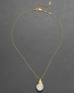 Solanales Crystal Pavé Teardrop Necklace