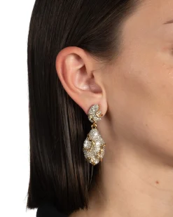 Solanales Crystal Pebble Double Drop Earring