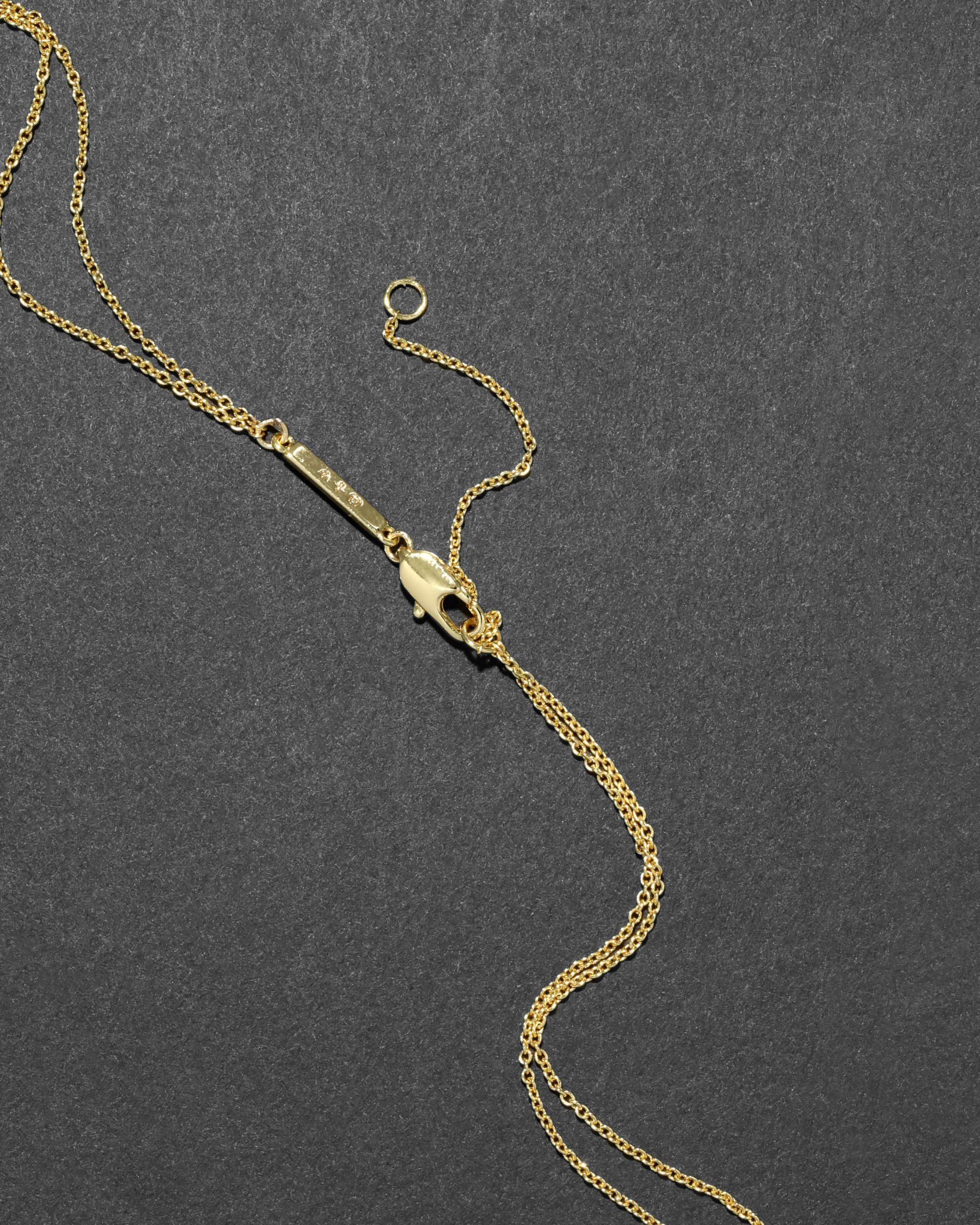 Solanales Crystal Spear Layered Fringe Necklace