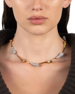Solanales Crystal Teardrop Riviera Necklace