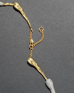Solanales Crystal Teardrop Riviera Necklace