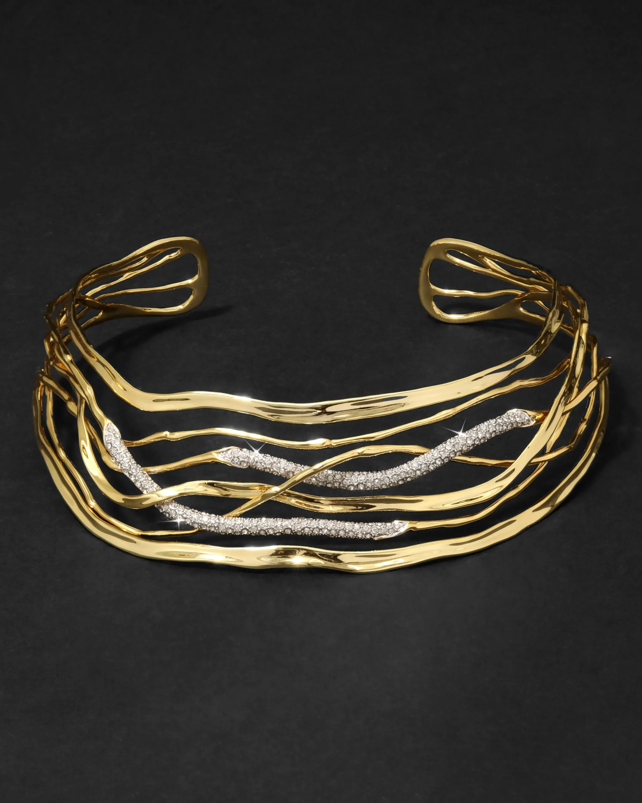 Solanales Crystal Woven Collar Necklace