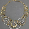 Solanales Gold Crystal Intertwined Necklace