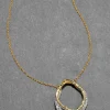 Solanales Gold Crystal Orbit Necklace